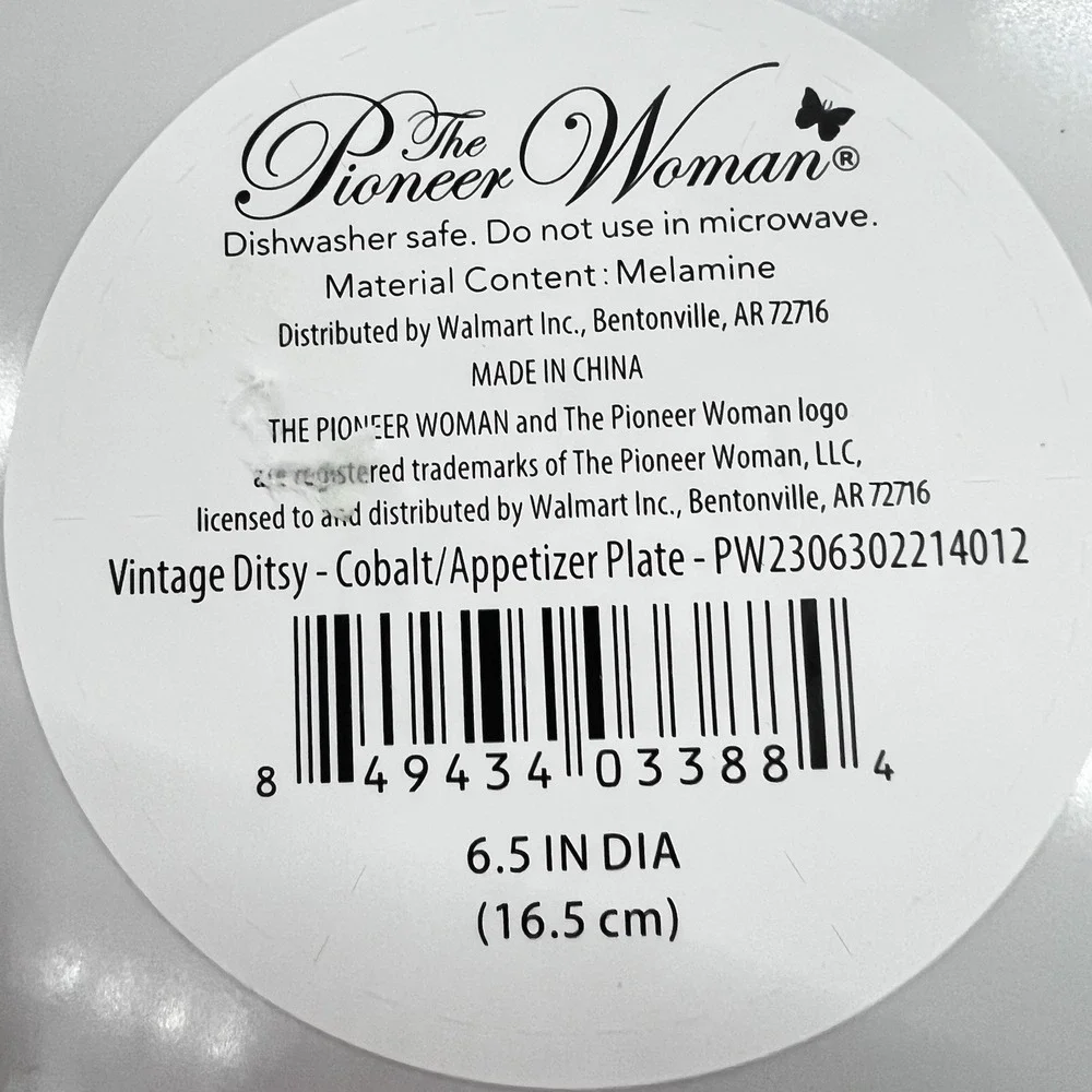 4-Pioneer Woman Melamine Dinner & Appetizer Dessert PlatesDitsy painterly 8